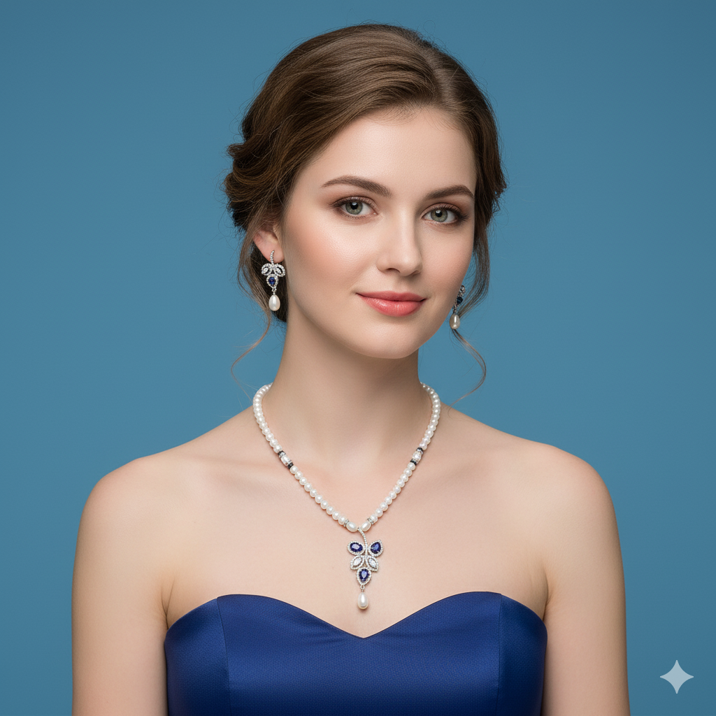 Gemini_Generated_Image_a487z9a487z9a487 Simple Necklace with Pearl 4 - Image 1