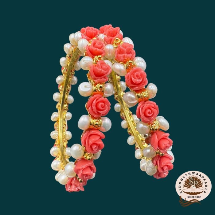 Pearl and Coral Bangles
