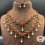 Pearl With Coral-Jade Necklace