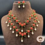 Pearl With Coral-Jade Necklace