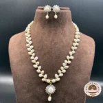 Graceful Zig Zag Pearl Necklace 3 - Image 2