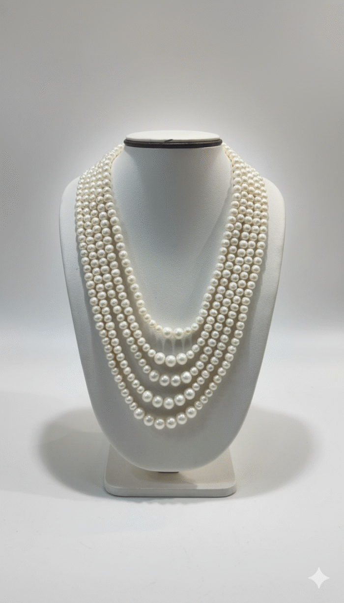 Five Layer Pearl Necklace - Image 1