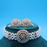 Ruby Pendant Oval Jali Pearl Necklace - Image 4