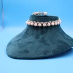 CZ Button Pearl Necklace - Image 3