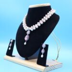 Ruby Pendant Button Pearl Necklace - Image 3