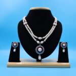 Ruby Pendant Multi layer Pearl Necklace - Image 2