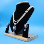 Ruby Pendant Multi layer Pearl Necklace - Image 3