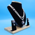 Ruby Pendant Multi layer Pearl Necklace - Image 4