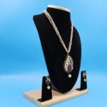 Ruby Pendant Pink Rice Pearl Nrcklace - Image 4