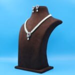 CZ Ruby Oval Pearl Necklace - Image 2