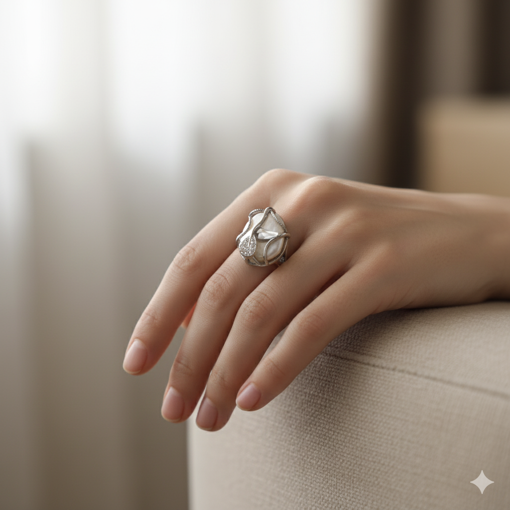 Mother Of Pearl Ring - Image 1