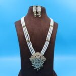 CZ Pendant Rani Haar Pearl Necklace - Image 2