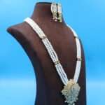 CZ Pendant Rani Haar Pearl Necklace - Image 4