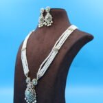 CZ Emerald Rani Haar Pearl Necklace - Image 3