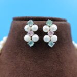 Two Layer Button Pearl Necklace - Image 5