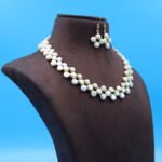 Zig Zag Button Pearl Necklace - Image 4