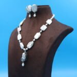 CZ Pendant Pearl Necklace - Image 3
