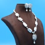 CZ Pendant Pearl Necklace - Image 2