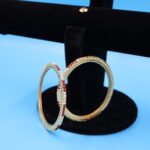 Ruby And White Pearl Bangle Set - Image 4