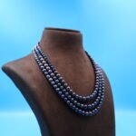 Three Layer Grey Pearl Necklace - Image 4