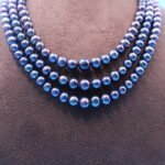 Three Layer Grey Pearl Necklace - Image 5
