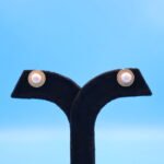 Single Moti Stud Earrings - Image 3