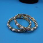 Oval Pearl Bangles