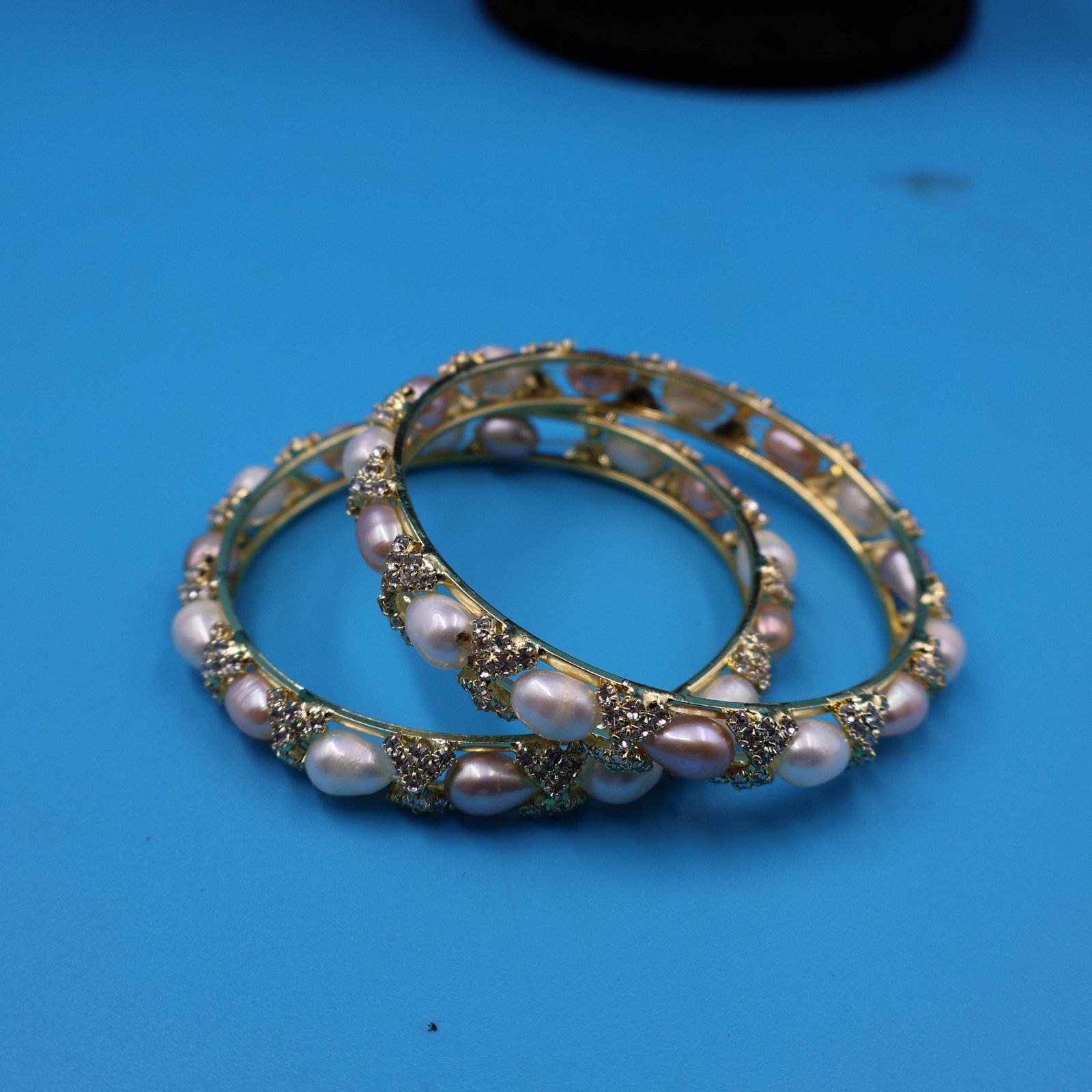 Oval Pearl Bangles - Image 1