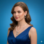 CZ Pink Moti Oval Pearl Necklace