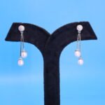 Two Layer Pearl Earrings - Image 3