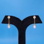 Oval Pearl Earrings - Image 3