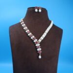 Ruby Button Pearl Necklace - Image 2