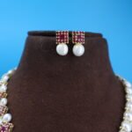 Ruby Button Pearl Necklace - Image 5