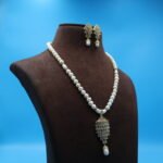 CZ  Pendant Pearl Necklace - Image 4