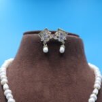 CZ Pendant Pearl Necklace - Image 5