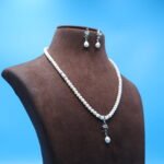 CZ Pendant Pearl Necklace - Image 3