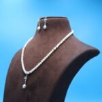 CZ Pendant Pearl Necklace - Image 4