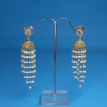 CZ Jhumka Pearl earrings - Image 2
