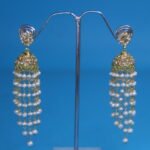 CZ Jhumka Pearl earrings - Image 3