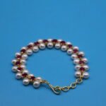 Ruby Button Pearl Bracelet - Image 2