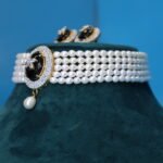 CZ Black stone Pearl Choker - Image 2