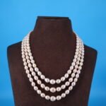Oval Pearl Necklace Set