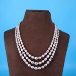 Grey Oval Pearl Necklace - Image 2