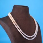 Two Layer Pink Pearl Necklace - Image 3