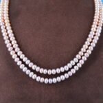 Two Layer Pink Pearl Necklace - Image 4