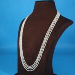 Four Layer Rice Pearl Necklace - Image 3