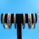 Flower Design Lac Bangles - Image 2