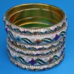 Flower Design Lac Bangles - Image 3