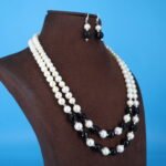 Two Layer Black Pearl Necklace - Image 4