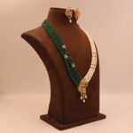 Emerald Rani Har Pearl Necklace Set - Image 4
